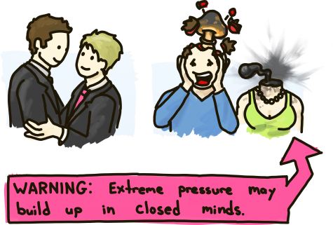 Warning: Extreme pressure may build up in closed minds