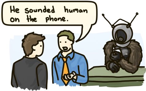 I didn't know he'd fill the bank with bubbles, either. A Robot Monster gets a bank account.