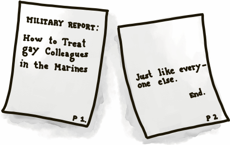 Military report: How to Treat Gay Colleagues in the Marines. Page Two: Just like everyone else.