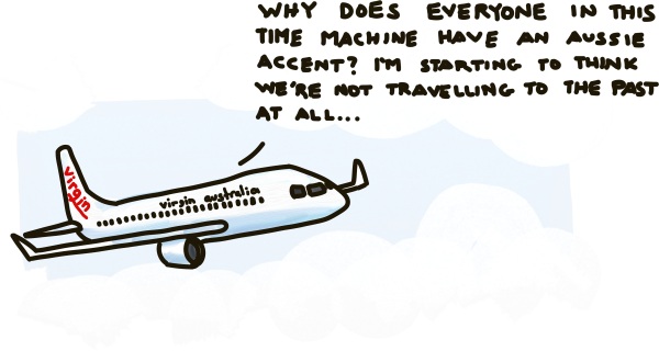 A man in an airplane wonders midflight: